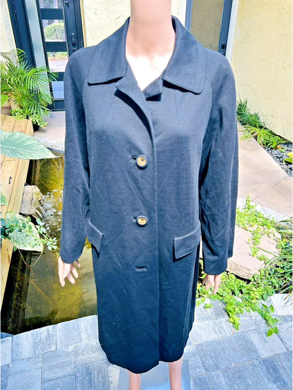 Vintage 60s Fashionbilt ILGWU Bonney's Stillwater Norman OK Coat Black L/XL